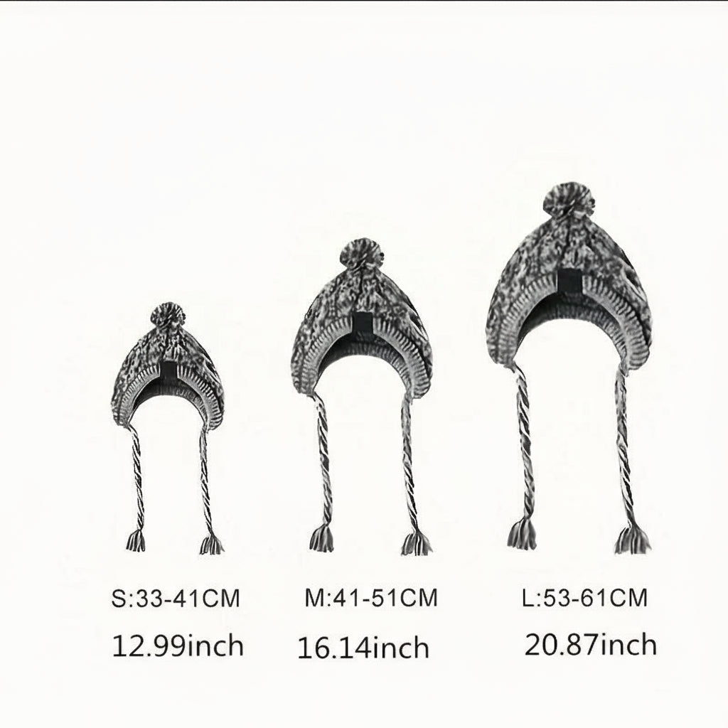 Wuffladen - Hunde - Winter Strickmütze mit Bommel