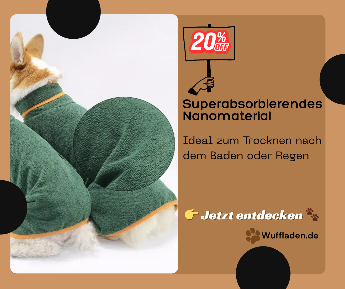 Wuffladen - Hunde - Bademantel