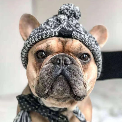 Wuffladen - Hunde - Winter Strickmütze mit Bommel