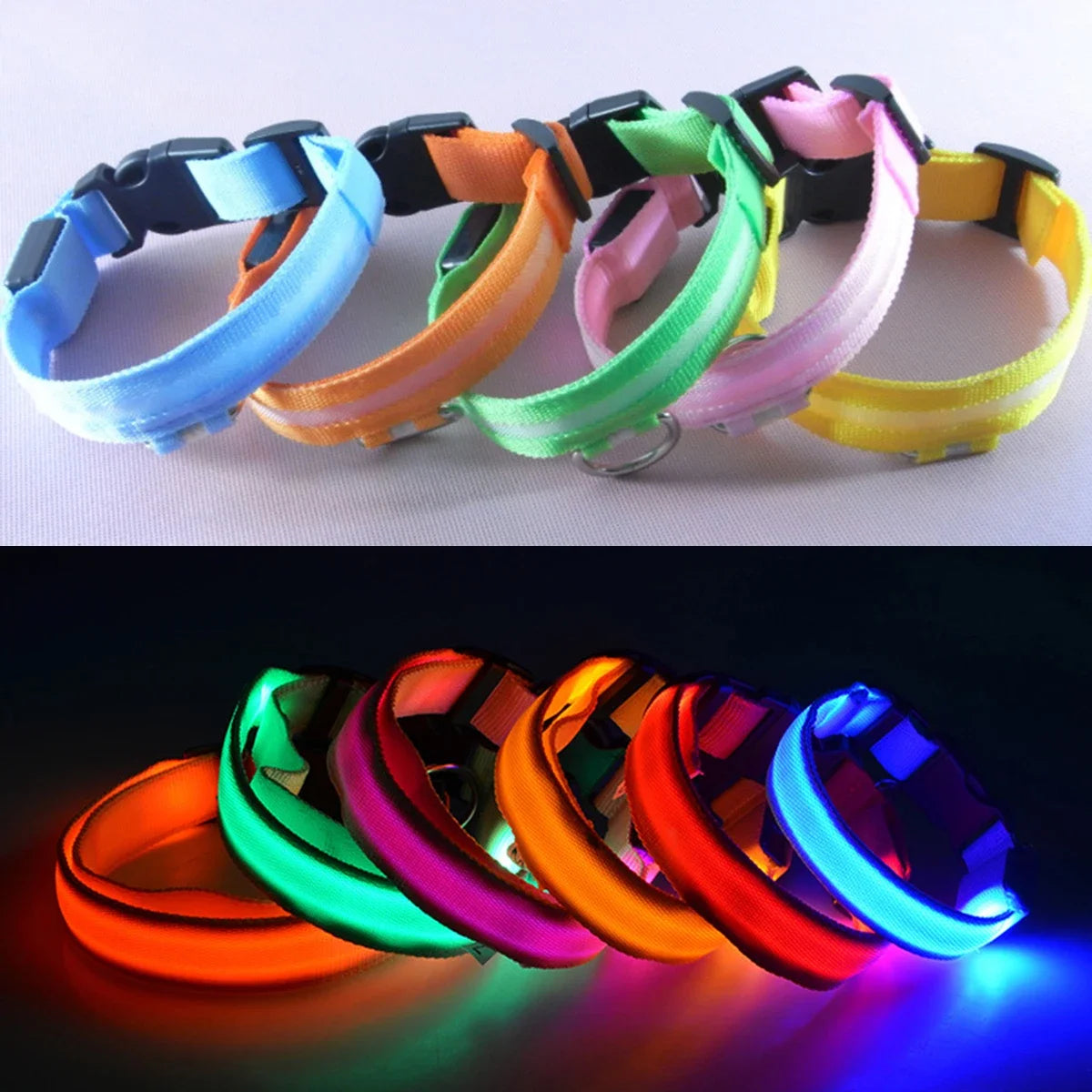 Wuffladen - Hunde - LED Sicherheits-Halsband & Leine