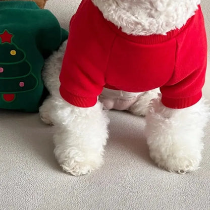 Wuffladen - Hunde - Weihnachts-Hoodie aus Plüsch